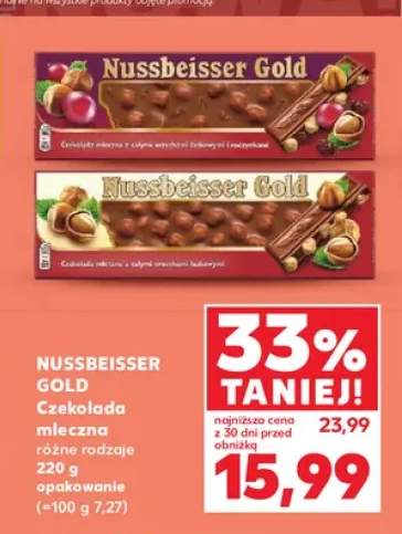 Czekolada mleczna Nussbeisser Gold z całymi orzechami laskowymi +1 wariant