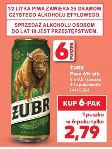 Piwo Żubr 6-pak