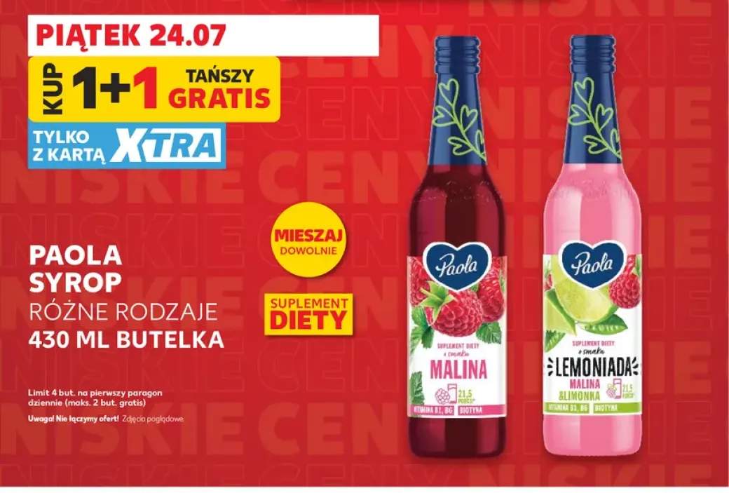 Syrop Paola Lemoniada Malina & Limonka