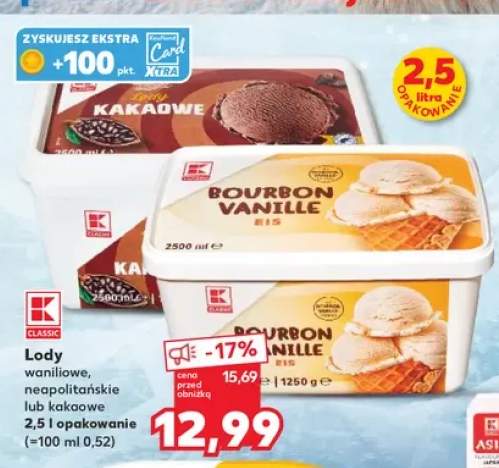 Lody kakaowe K-Classic +2 warianty