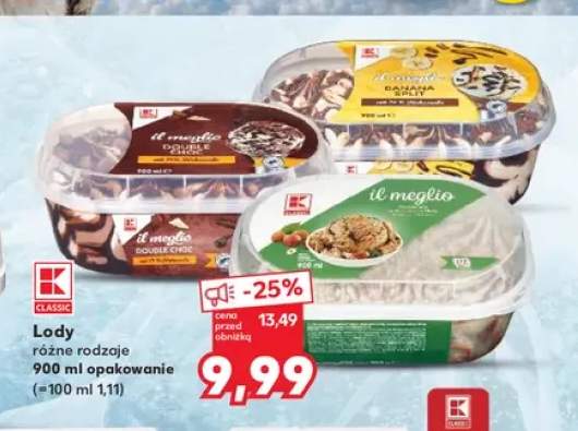 Lody Banana Split K-Classic il meglio +2 warianty