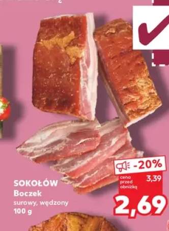 Boczek surowy wędzony Sokołów