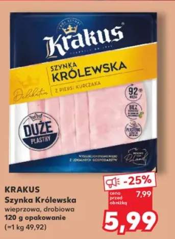 Szynka Królewska drobiowa Krakus +1 wariant