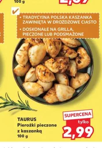 Pierożki pieczone z kaszanką Taurus