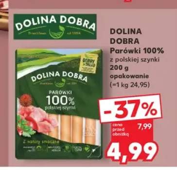 Parówki 100% z polskiej szynki Dolina Dobra