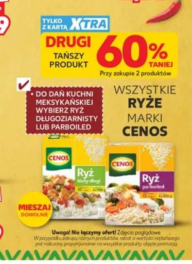Ryż biały długi Cenos 4-pak 100 g +2 warianty