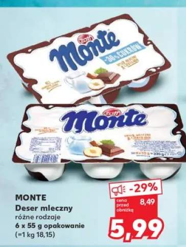 Deser mleczny Zott Monte 6-pak