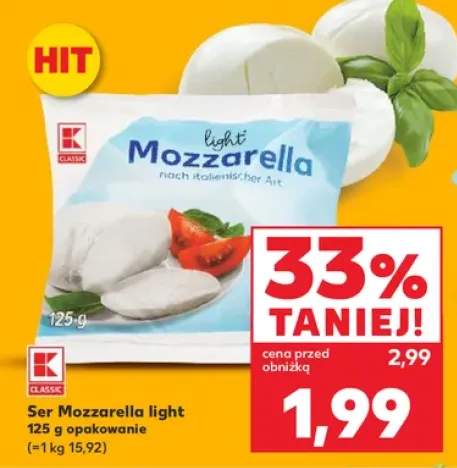 Ser Mozzarella light K-Classic