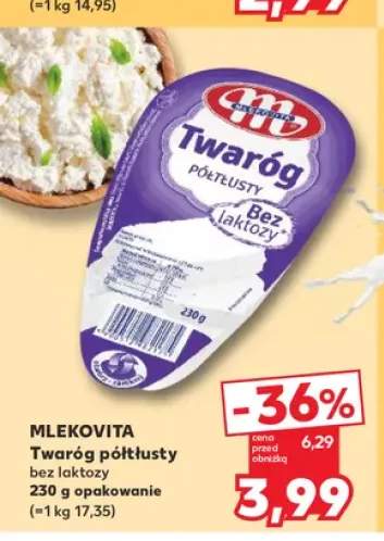 Twaróg półtłusty bez laktozy Mlekovita