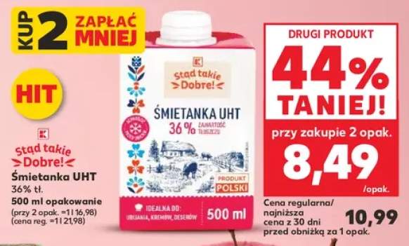 Śmietanka UHT 36% Stad Takie Dobre