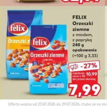 Orzeszki ziemne Felix z miodem +1 wariant