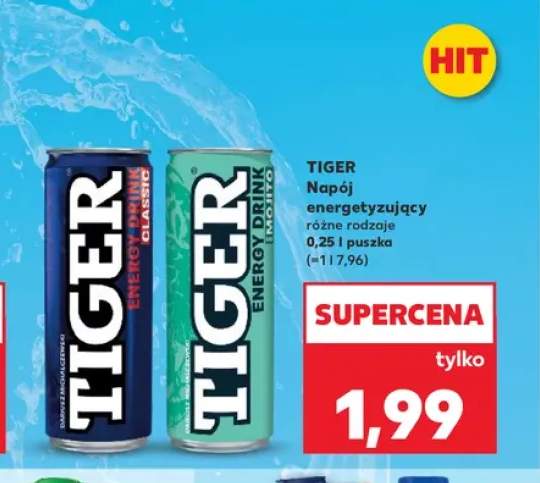 Napój energetyzujący Tiger Classic +1 wariant