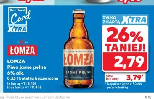 Piwo Łomża Jasne Pełne
