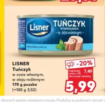 Tuńczyk w kawałkach w oleju roślinnym Lisner