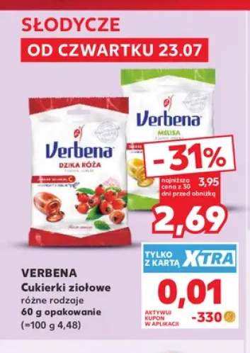 Cukierki ziołowe Verbena Dzika Róża +2 warianty
