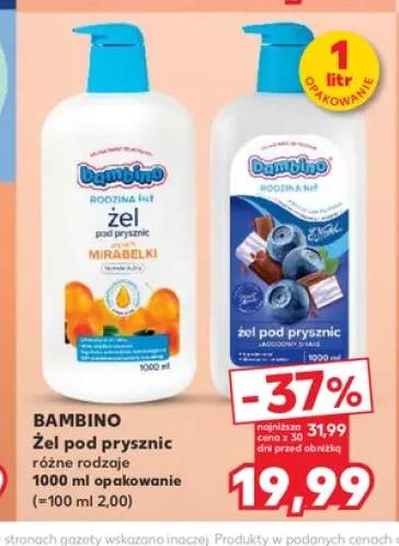 Żel pod prysznic Bambino o zapachu jagodowym