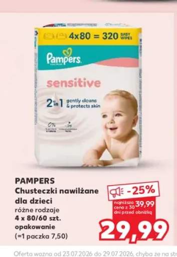Chusteczki nawilżane dla dzieci Pampers Fresh Clean 4-pak