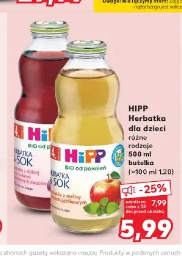 Herbatka z sokiem dla dzieci HiPP melisa i jabłko