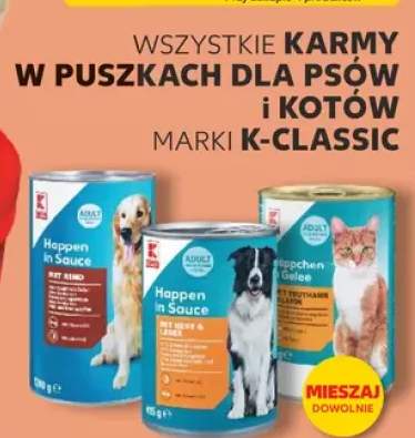 Karma dla psów w puszce K-Classic Happen in Sauce z wołowiną +2 warianty