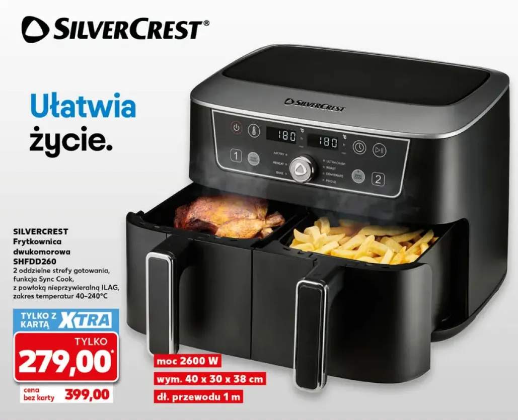 Frytkownica dwukomorowa Silvercrest SHFDD260