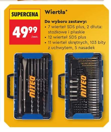 zestaw wierteł