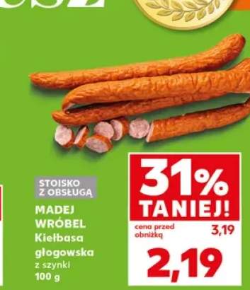 Kiełbasa głogowska z szynki Madej Wróbel