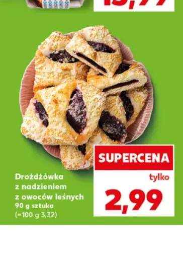 Drożdżówka z nadzieniem z owoców leśnych