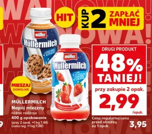 Napój mleczny Müllermilch czekolada karmel ciastko