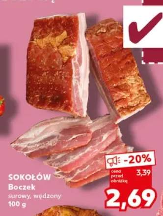 Boczek surowy wędzony Sokołów