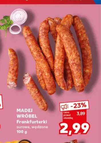 Frankfurterki surowe Madej Wróbel +1 wariant