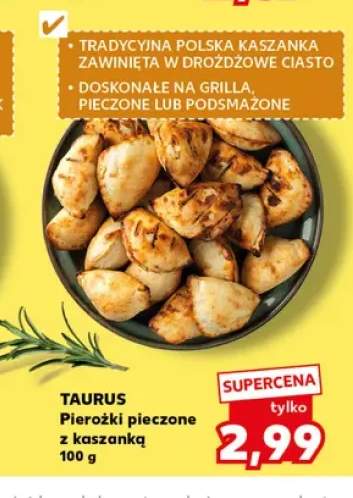 Pierożki pieczone z kaszanką Taurus