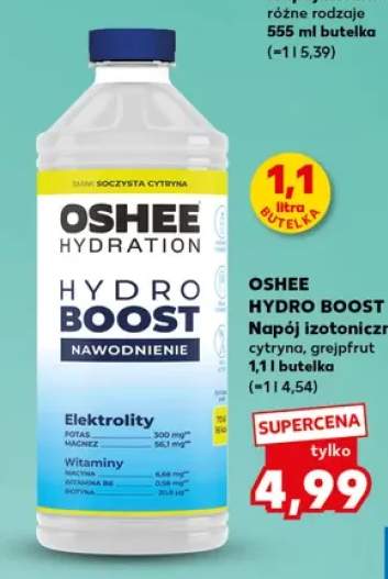 Napój izotoniczny Oshee Hydro Boost cytryna +1 wariant