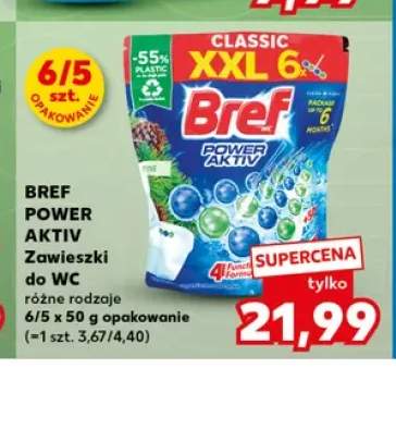Zawieszki do WC Bref Power Aktiv Pine 6-pak