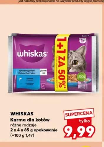 Mokra karma dla kotów Whiskas Rybne Przysmaki w galaretce 8-pak 85 g