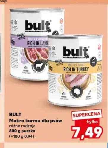 Mokra karma dla psów Bult bogata w indyka