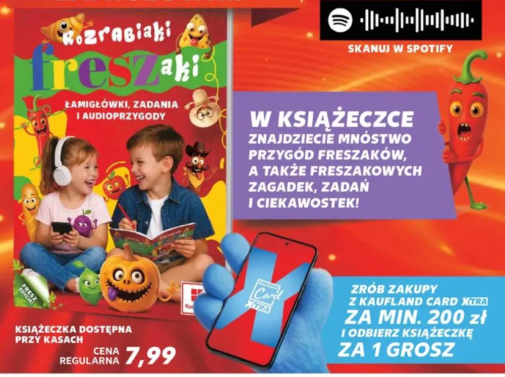 Książeczka Rozrabiaki Freszaki Łamigłówki zadania i audioprzygody