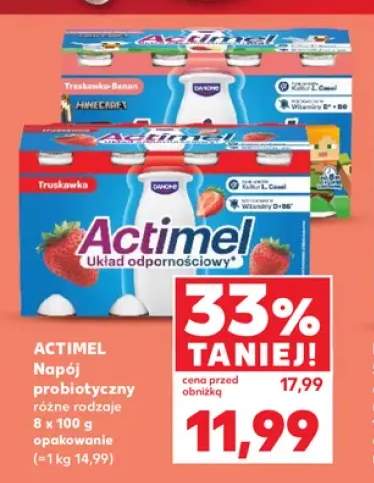 Napój probiotyczny Actimel Truskawka
