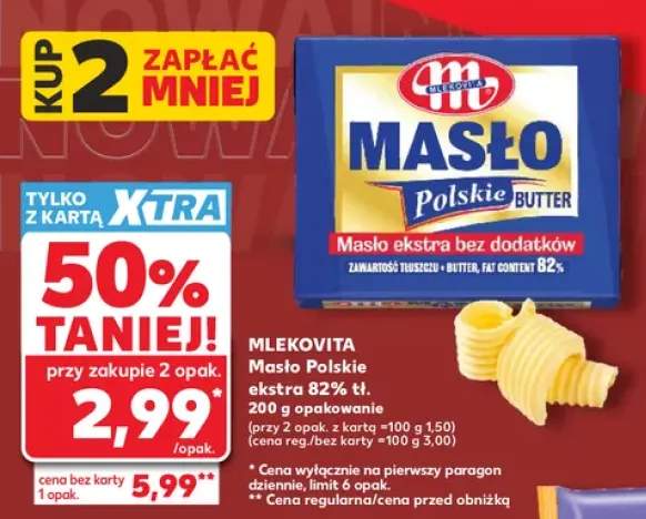 Masło ekstra Polskie Mlekovita