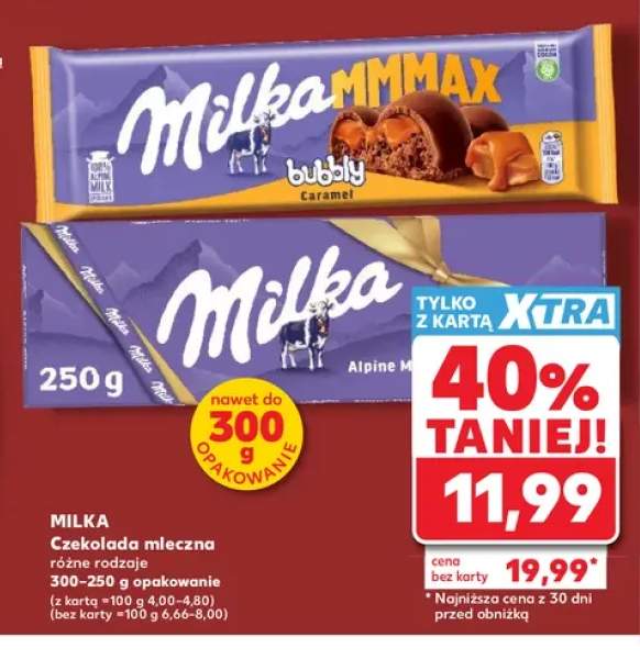 Czekolada mleczna Milka MMMAX Bubbly Caramel +1 wariant