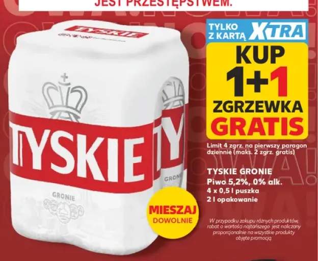 Piwo Tyskie Gronie 5,2% +1 wariant
