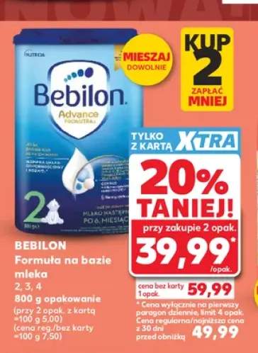 Formuła na bazie mleka Bebilon Advance Pronutra 2 +2 warianty