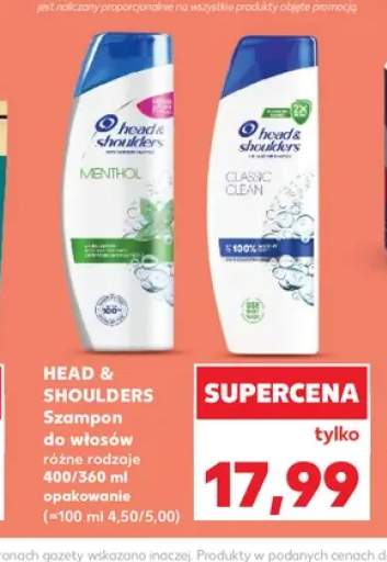 Szampon do włosów Head & Shoulders Menthol +1 wariant