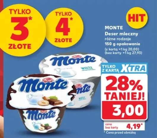 Deser mleczny Zott Monte White