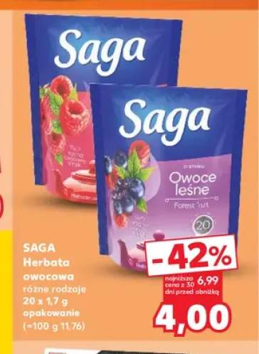 Herbata owocowa Saga o smaku owoców leśnych