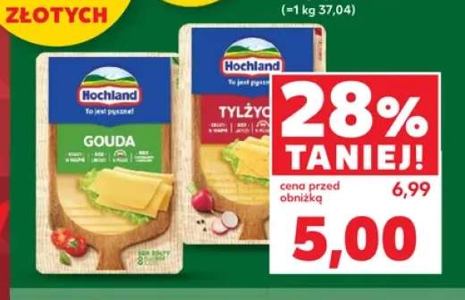 Ser żółty Hochland Gouda w plastrach +1 wariant
