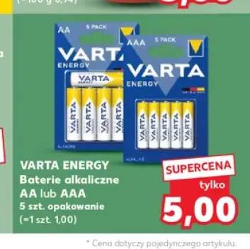 Baterie alkaliczne Varta Energy AA +1 wariant