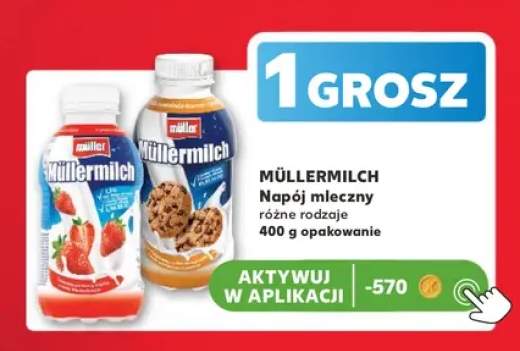 Napój mleczny Müller Müllermilch o smaku truskawkowym +1 wariant