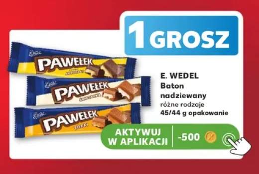 Baton nadziewany E.Wedel Pawełek o smaku adwokata +1 wariant