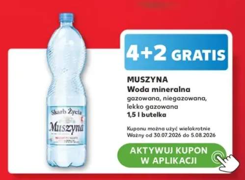 Woda mineralna Muszyna gazowana +1 wariant
