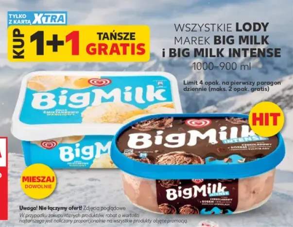 Lody Big Milk Śmietankowo-Waniliowe +2 warianty